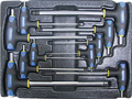 Набор Т-образных шестгранных ключей с пластиковой рукояткой 10пр. в ложементе в Калтану